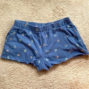 Fleece Lined Floral Shorts